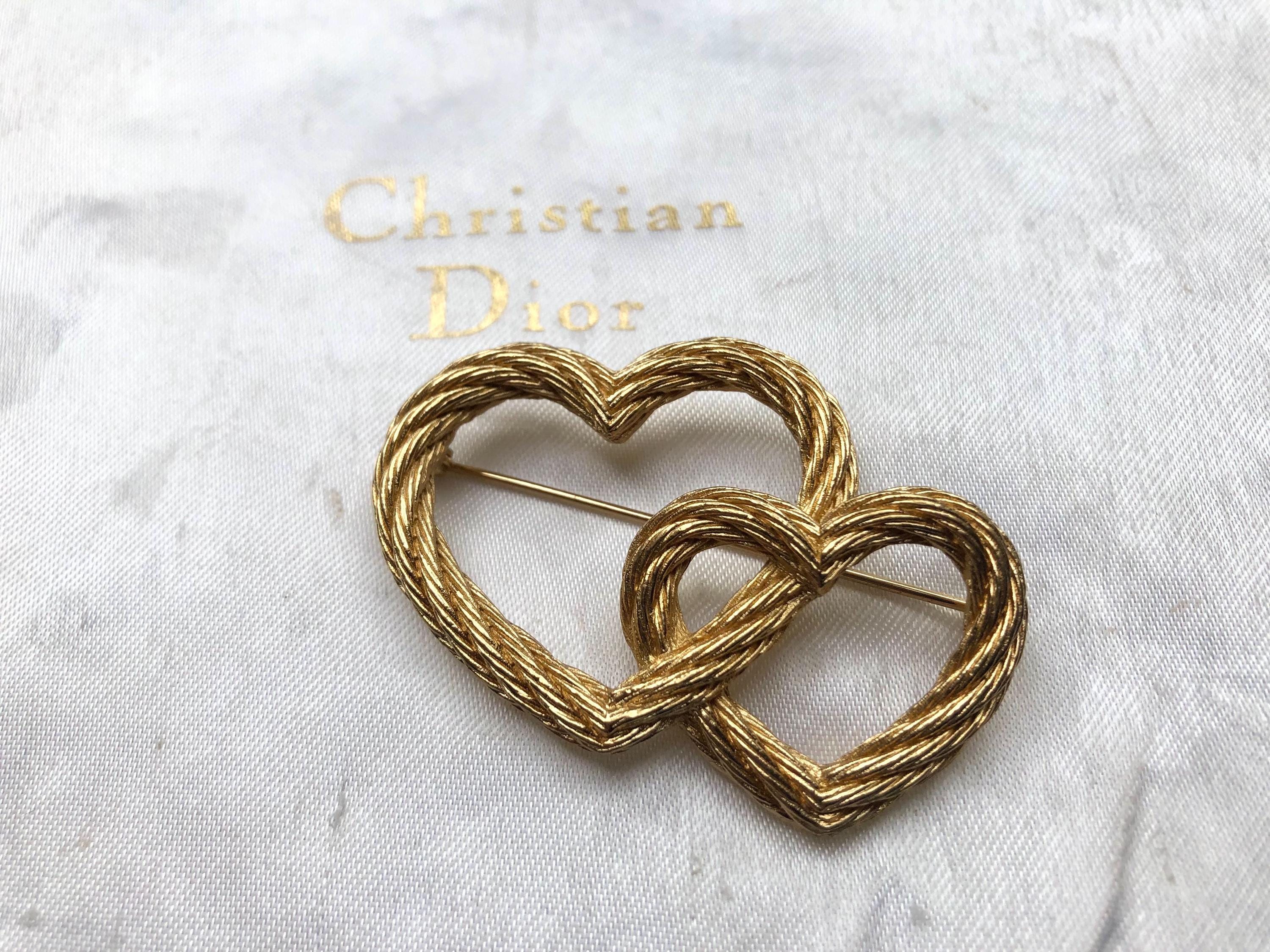 ⭐️ Christian Dior Double Heart Brooch