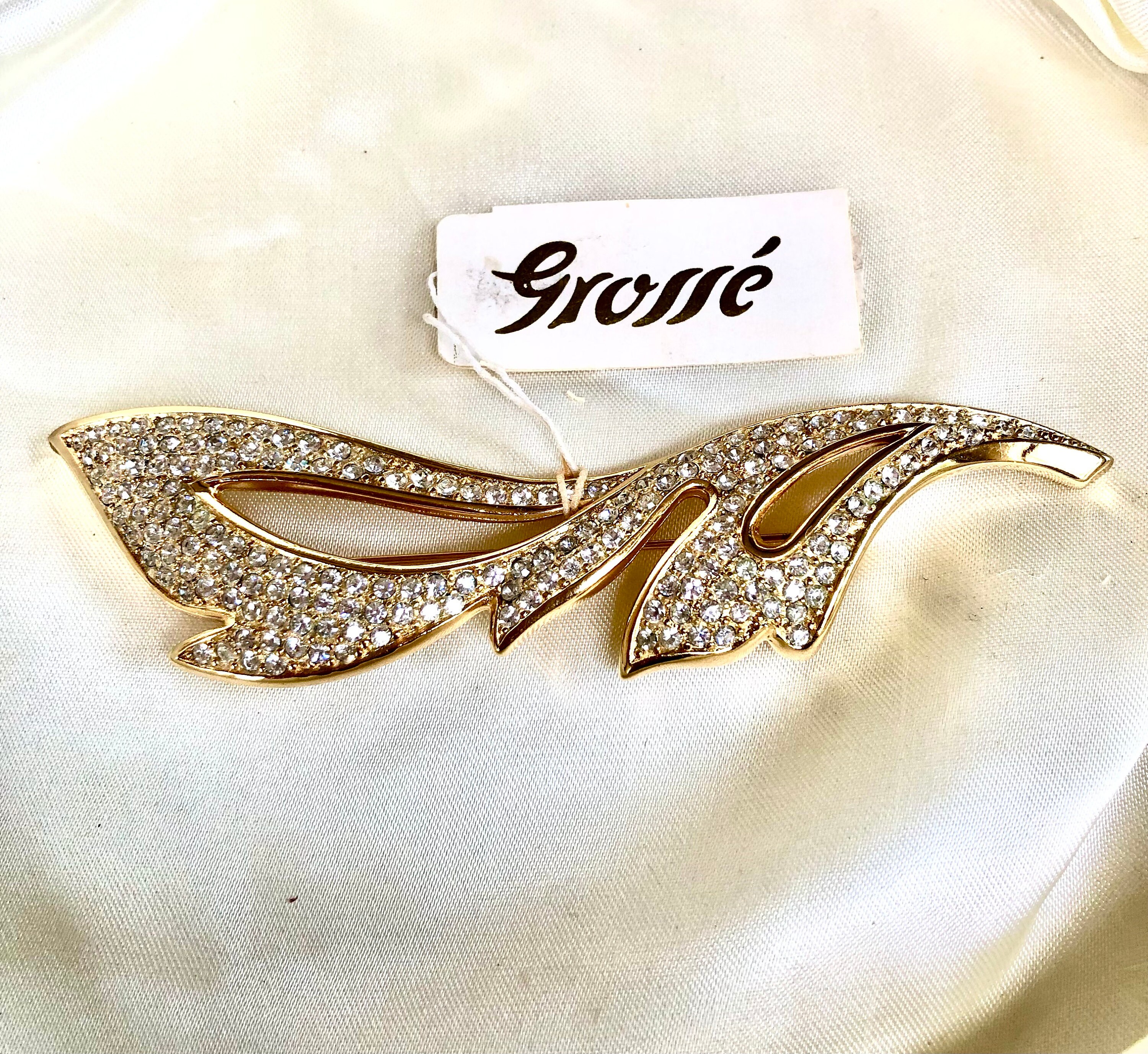 Vintage Grossé Large Brooch With Tags and Box - Etsy