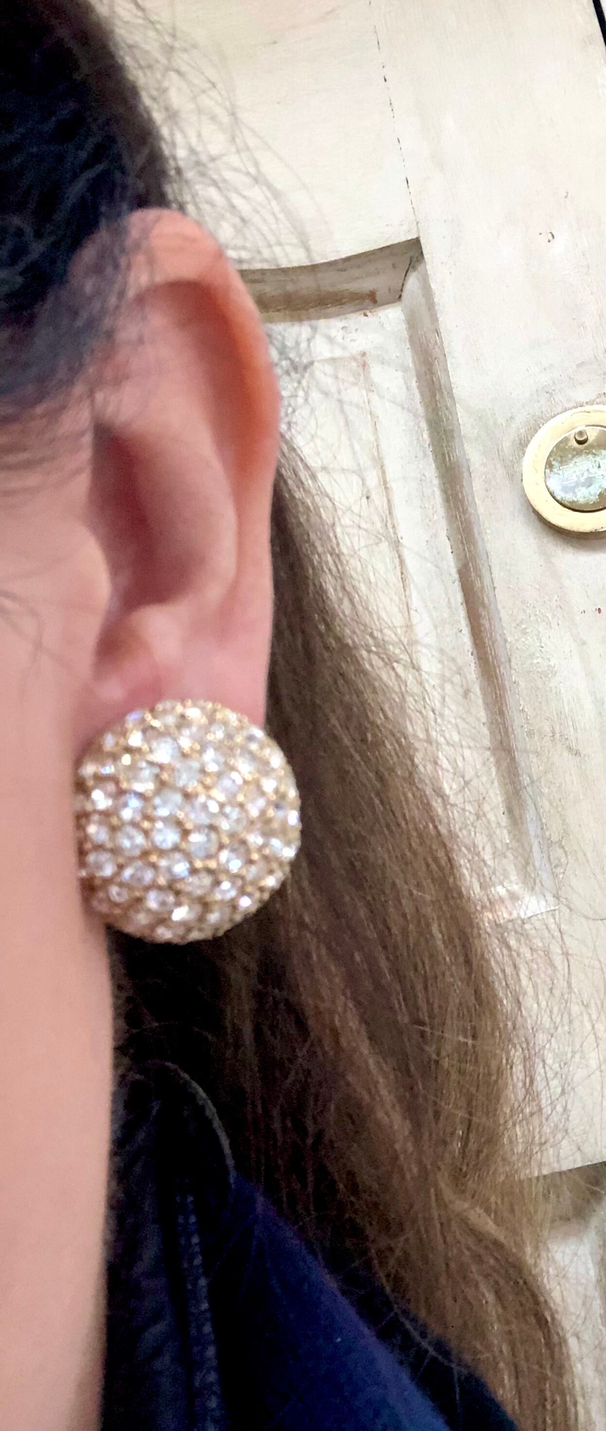 Vintage Christian Dior Rhinestone Designer Clip Earrings - Etsy