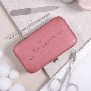 Personalised Ruby 6 Piece Manicure Set - Nail Care - July Birthstone Gift - Ruby Birthday Present - Mothers Day Gift - Gift for Teenage Girl