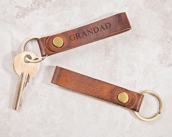 Personalised Luxury Leather Keyring