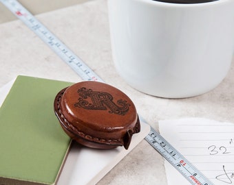 Personalised Leather Small Tape Measure