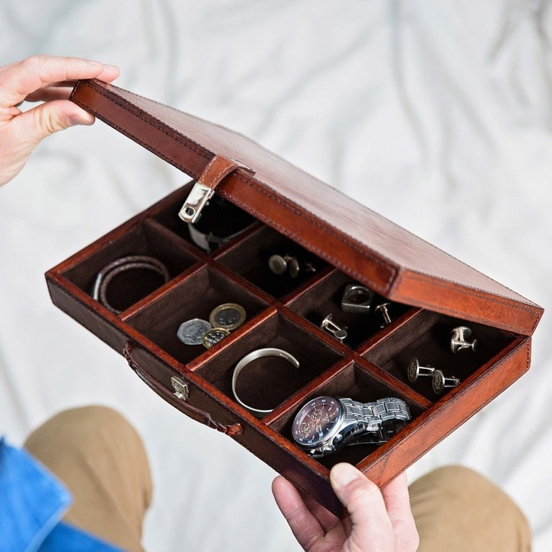 Customised Men's Leather Jewellery and Storage Box 3rd Etsy