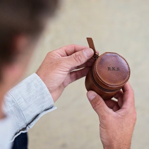 Personalisierte Leder Reise Schmuckschatulle für ihn