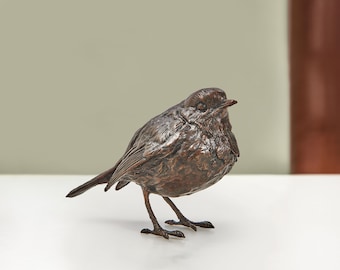 ブロンズ像　鋳銅　双ペンギン　置物　V　R9664B ヴィンテージ 鋳造ブロンズ ペンギン彫刻 ロストワックス技法