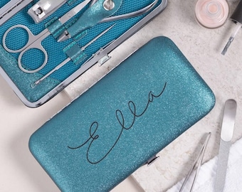 Ensemble de manucure émeraude - 9 pièces - personnalisé - ongles - cadeau beauté - cadeau d'anniversaire émeraude - cadeau fête des mères - soeur - cadeau d'anniversaire de mai