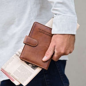 Personalised Leather Passport Cover