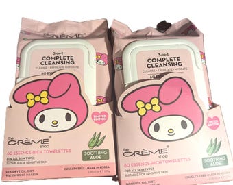 2 New Sealed Limited Edition The Creme Shop Essence Rich Towelettes Aloe Vera