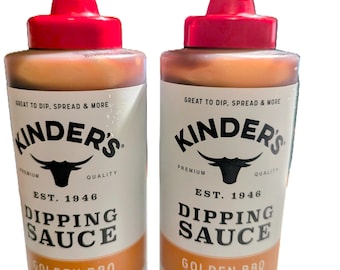 Dwa (opakowanie 2 szt.) sosu do maczania Kinder's Golden BBQ, butelka z dozownikiem 15,5 uncji