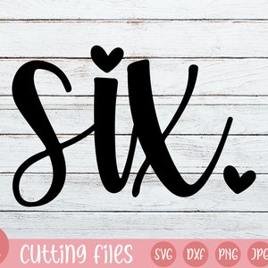 Zes SVG |. Zesde verjaardag SVG | meisjes verjaardag svg | bday svg | jarige svg | Zes jaar oude svg | 6e verjaardag svg bestand