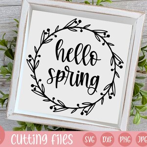 Hej vår SVG | Vårtid SVG | Välkommen vår SVG | Vårsvg | Cricut | Silhuett | Våren har kommit | Det är vårtid | Digitalt