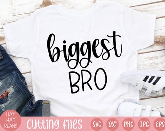 biggest bro svg | biggest brother svg | cricut cut file | silhouette cameo | baby clothes design | biggest boy svg, png, jpg, eps, dxf | boy