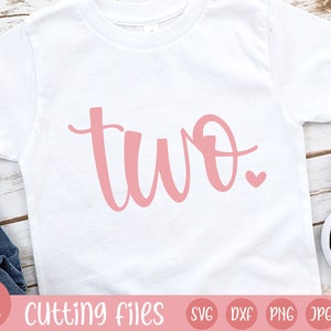 Zwei SVG | 2. Geburtstag Svg | Baby-Mädchen-Geburtstag Svg | zweiten bday svg | cricut | Silhouette | Geburtstag Svg | zwei Jahre alt svg dxf png eps