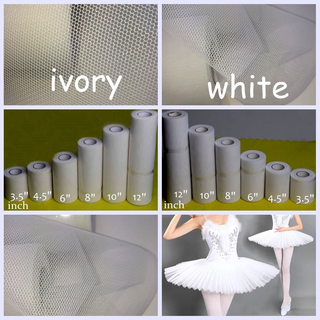 Precut Stiff Tulle Netting Fabric Petticoats Ballets Dress 3.5 4.5 6 8