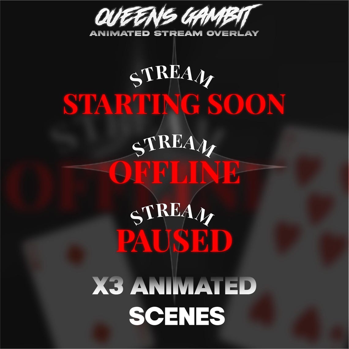 Animated Stream Pack | Queens Gambit Stream Background Overlay ...