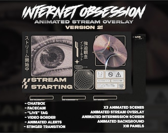 Sobreposição de fluxo animado brutalista do Y2K: obsessão pela Internet