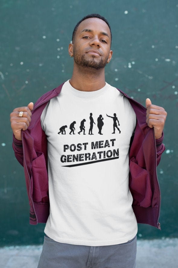 Image of Vegan T Shirt Post Meat Generation // Vegan Clothing Gift Friends Not Food Vegetarian