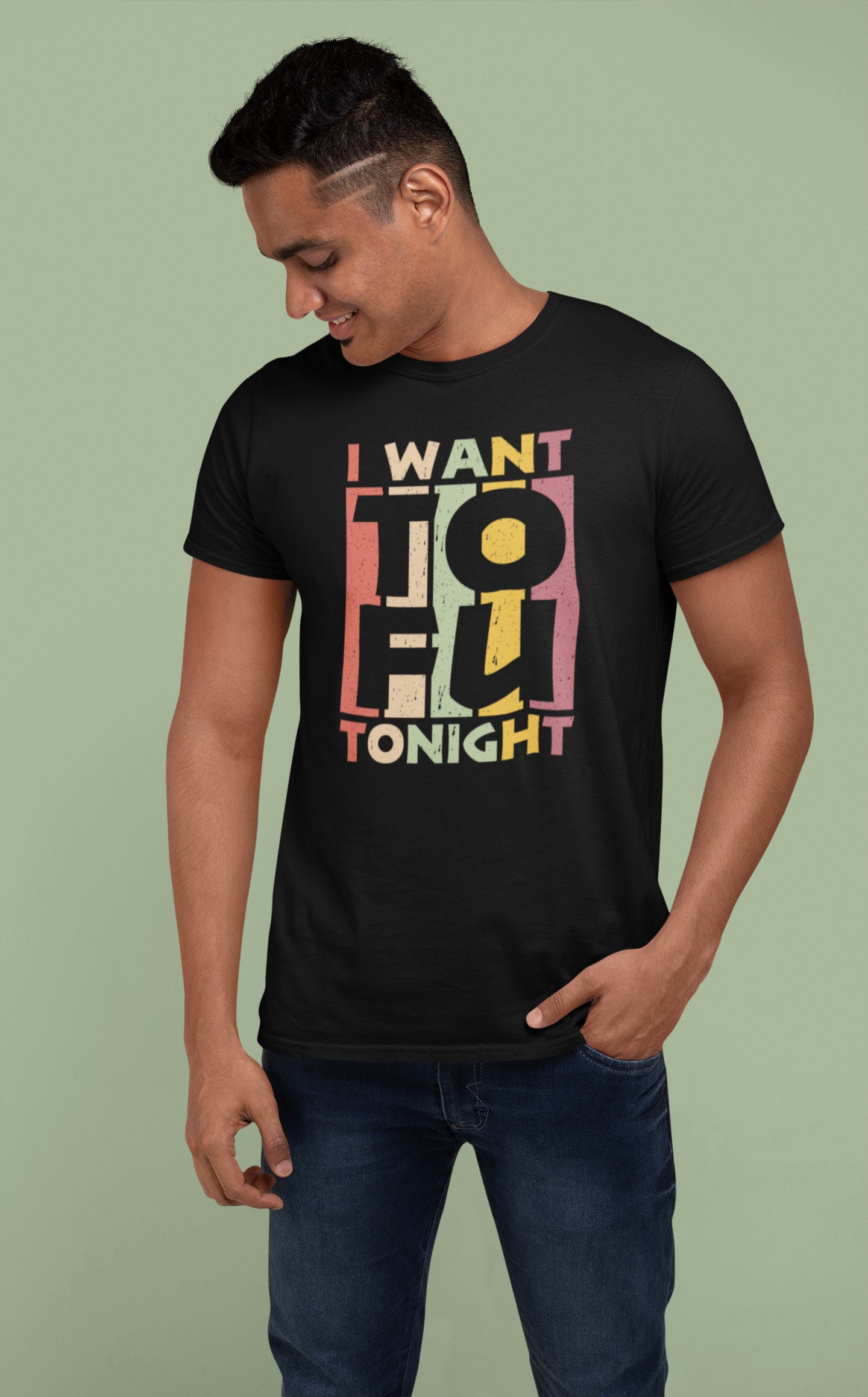Image of I Want Tofu Tonight Vegan Shirt | Mens Animal Rights Gift Environmental Christmas