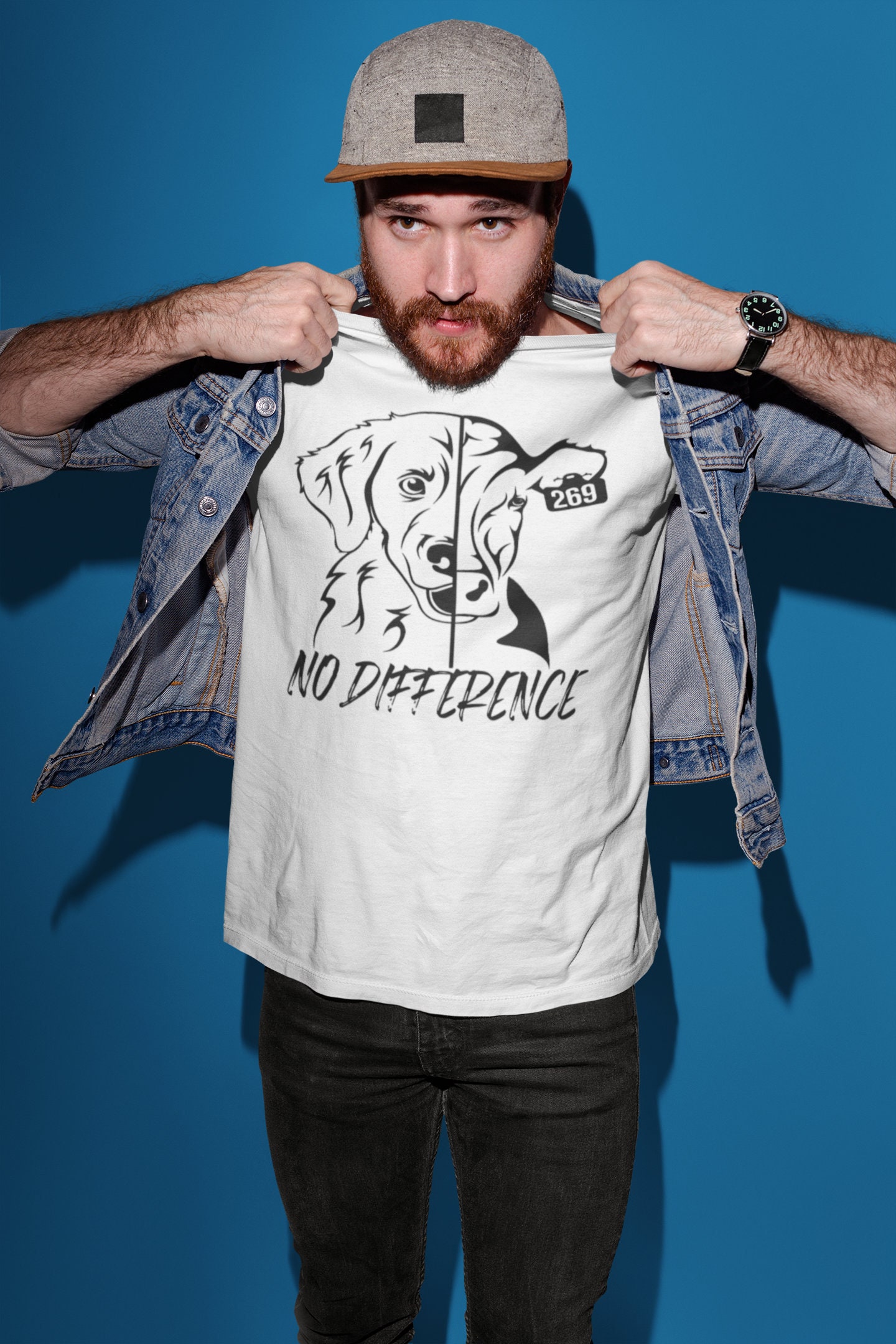 Image of Vegan T Shirt No Difference // Vegan Clothing Gift Friends Not Food Vegetarian