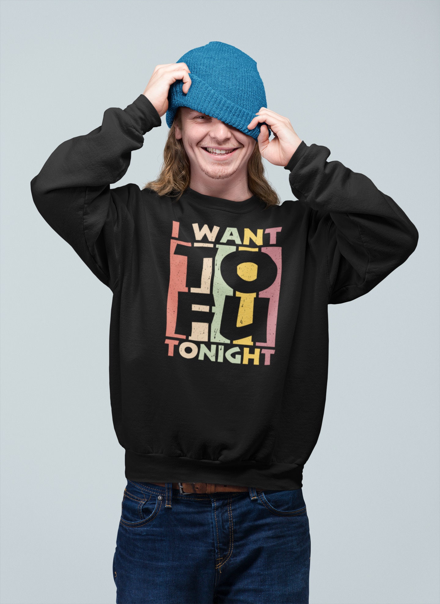 Image of I Want Tofu Tonight Vegan Sweatshirt | Gift For Men Animal Rights Shirt Hoodie Environmental Christmas