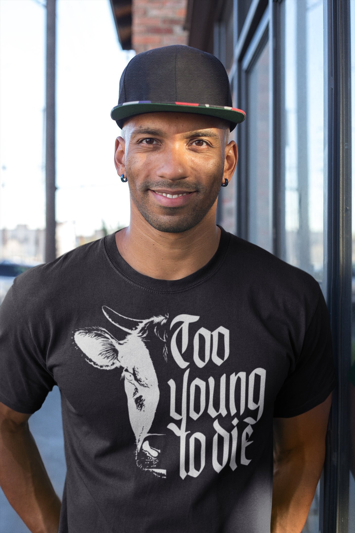 Image of Too Young To Die Vegan Shirt | Mens Animal Rights Gift Environmental Christmas