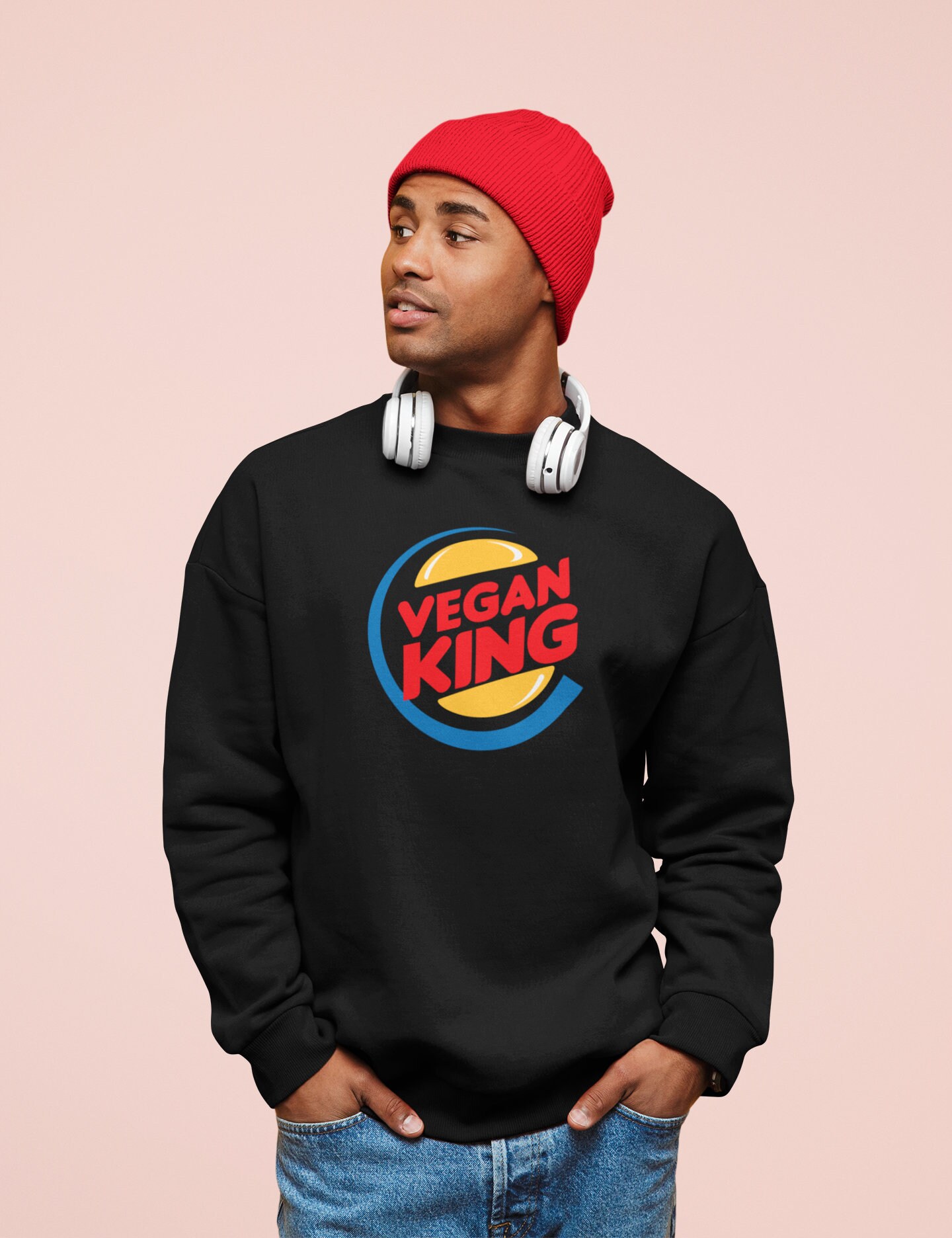 Image of Vegan King Sweatshirt | Gift For Men Animal Rights Shirt Hoodie Environmental Christmas