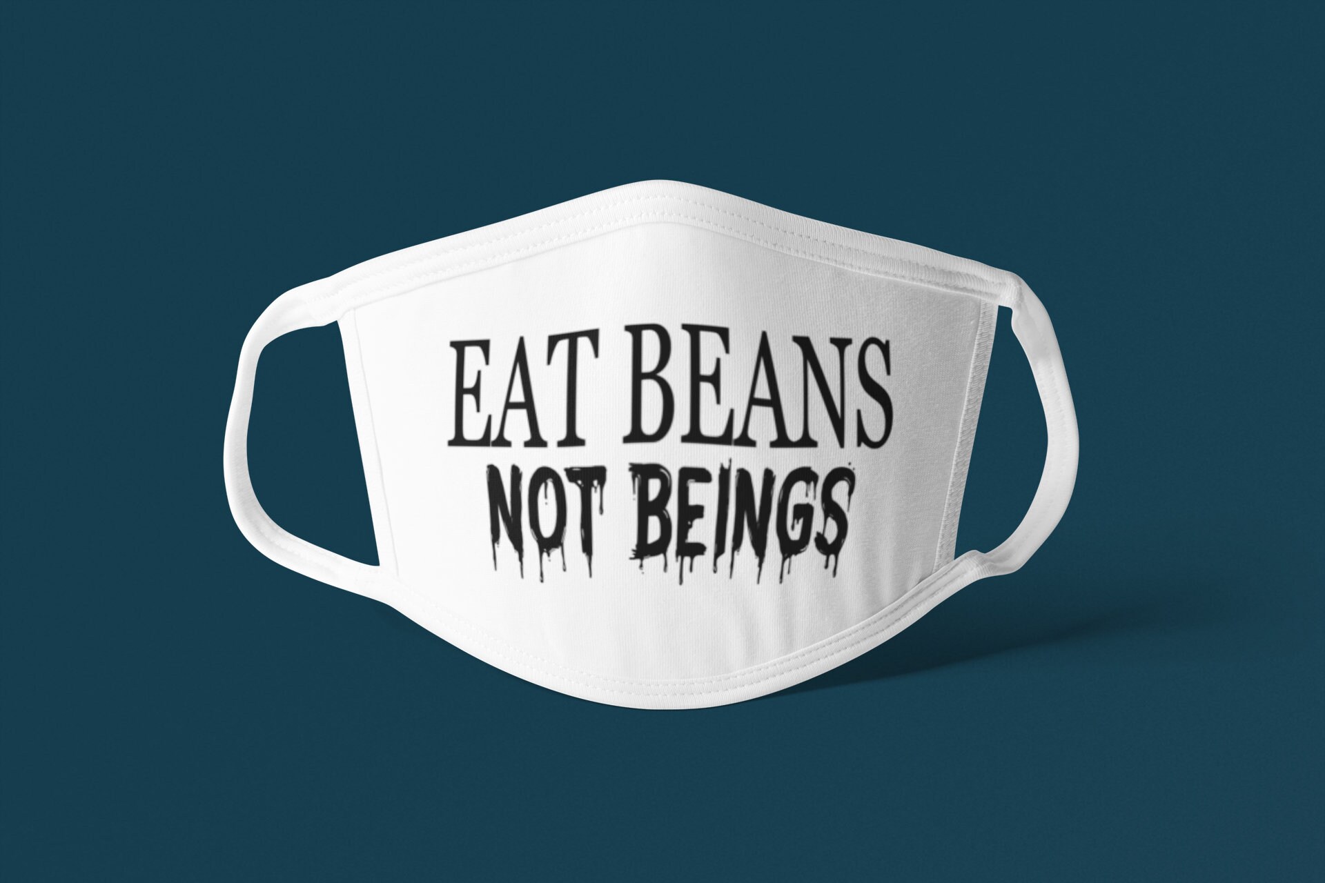 Vegan Face Mask Face Covering Soft Washable Cotton Mask | Etsy