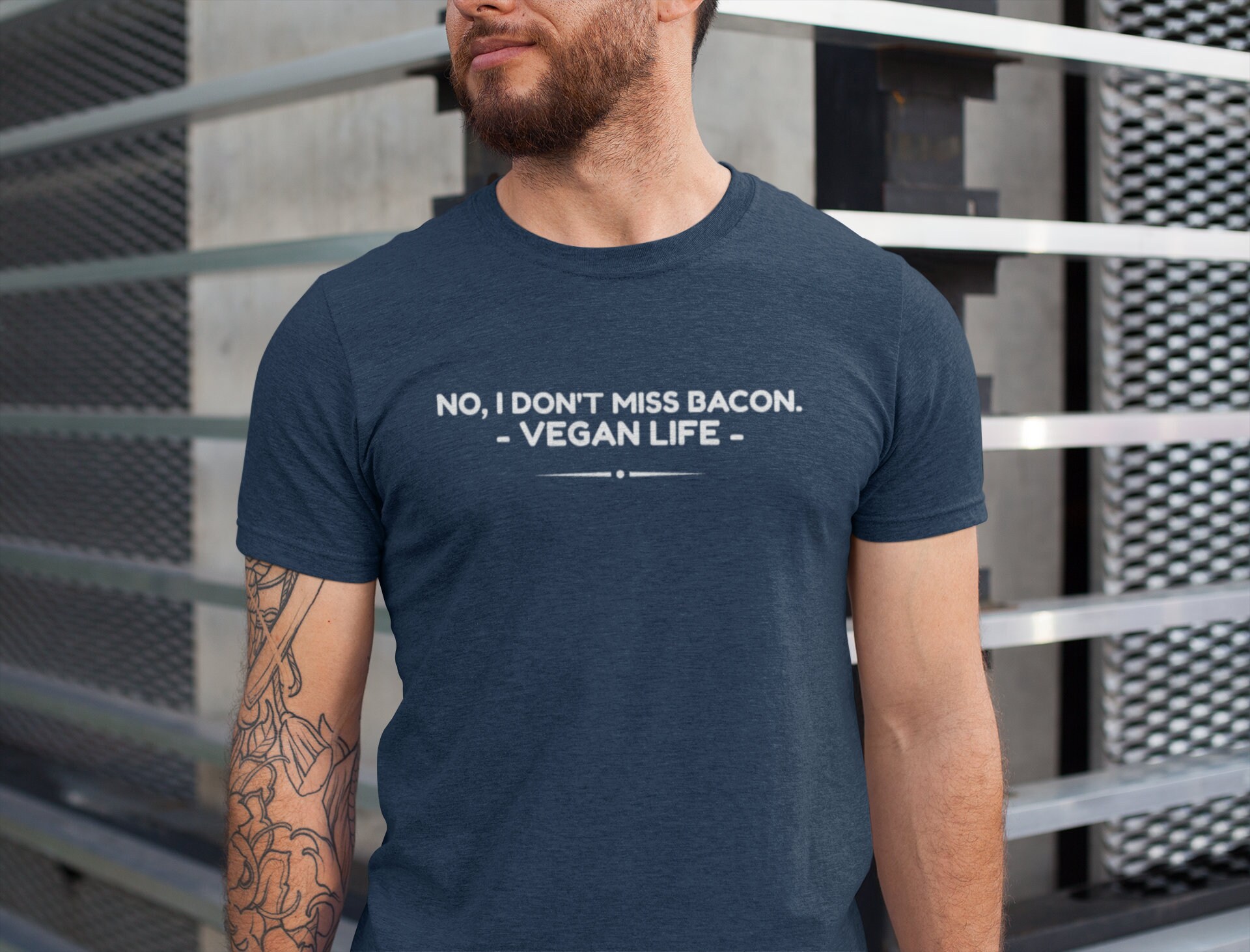 Image of I Don't Miss Bacon Vegan Shirt | Mens Animal Rights Gift Environmental Christmas