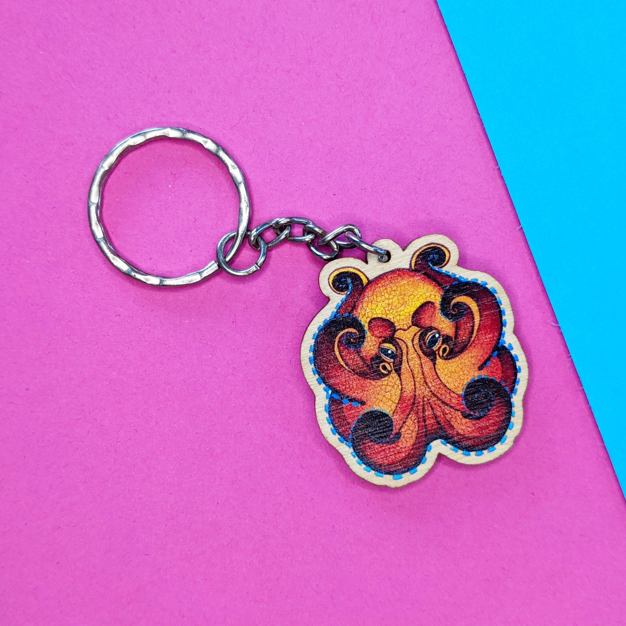 Octopus keychain cute octopus keyring made with sustainable  etsy Octopus keychain cute octopus keyring made with sustainable  etsy