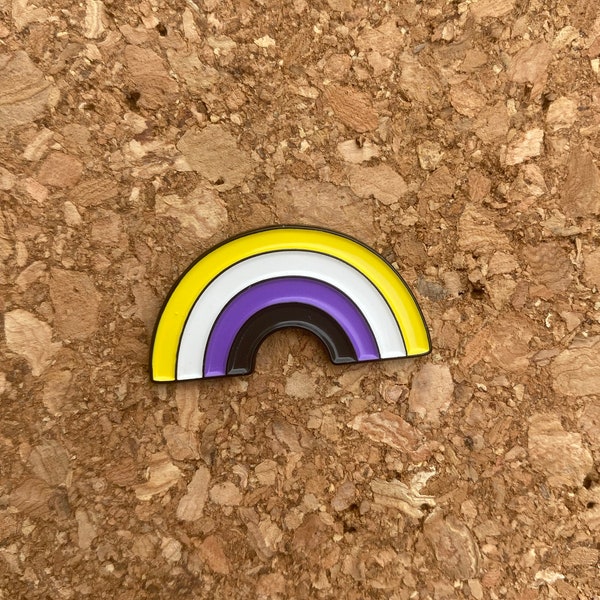 Non Binary Rainbow Pin, LGBT Pin, Rainbow Pin, Non Binary Pin, Bisexual Pin, Gay Pin, Rainbow Pins, Enamel Pin, Gift for Her, LGBT Gift