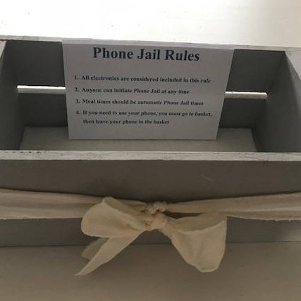 Phone Jail Wooden Box