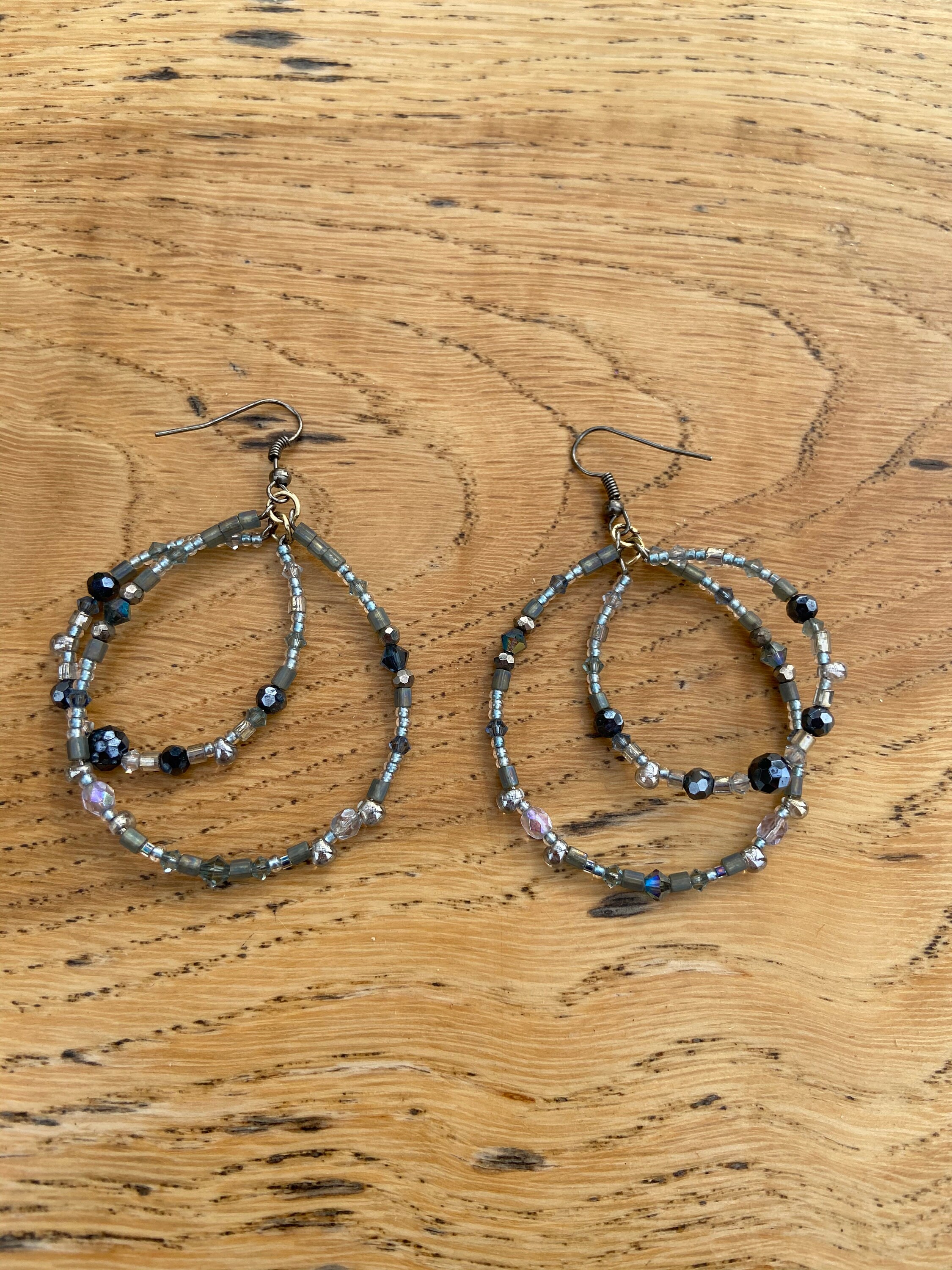 Dangle circle earrings Etsy