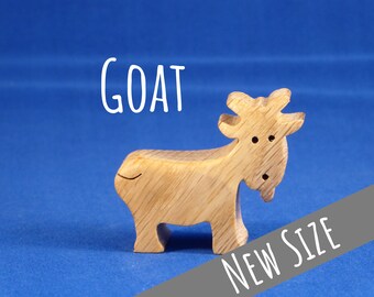 Wooden toy farm animal - Goat - Handmade from Oak to an extremely high quality and tested for safety to EN71