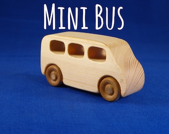 Wooden toy car - Mini Motors Mini Bus - Handmade to an extremely high quality and tested for safety to EN71