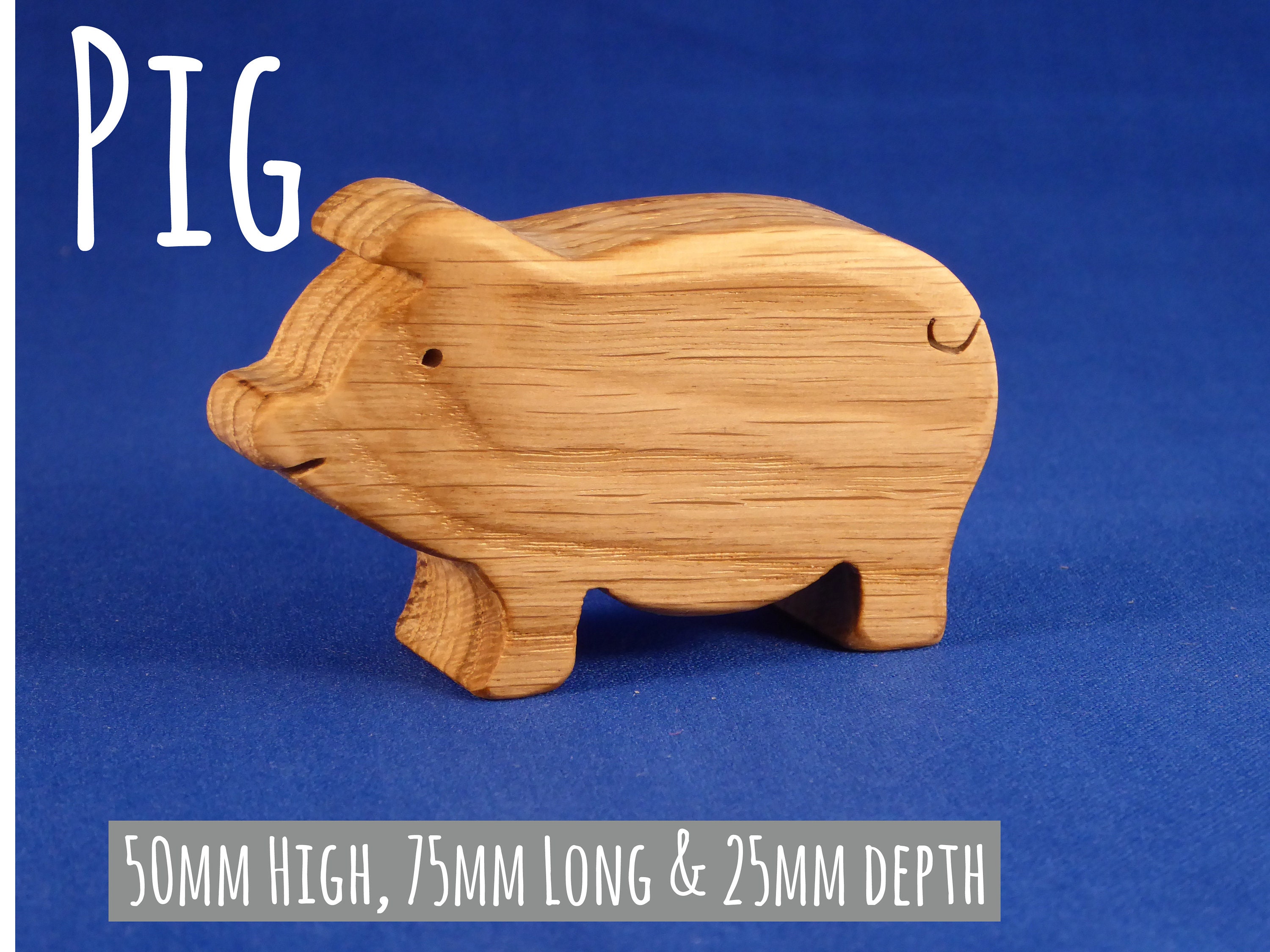 Pig Wooden Toy Farm Animal