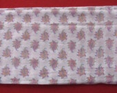 Indian rainbow paisley print 100 pure cotton 10 yard white colour plain fabric