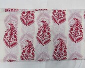 Indian white plain 10 yard size red floral print sewing handmade 100 pure cotton dyeing batik fabric