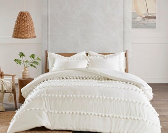 Tropical comforter | Etsy Tropical Duvet Cover Coco Palms White