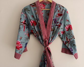 Long Cotton Kimono, Handmade Cover up Bath Robes,Beach Wear Dress Gift for her/ Wedding/ Bridal Robe/ Bridesmaids Bridesmaid Bathrobe