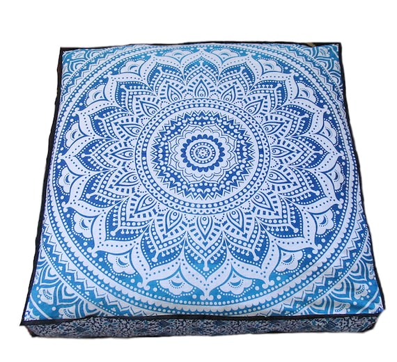 Square 35X35" Indian Mandala Floor Large Floor Decorative Pillow Cushion Covers 