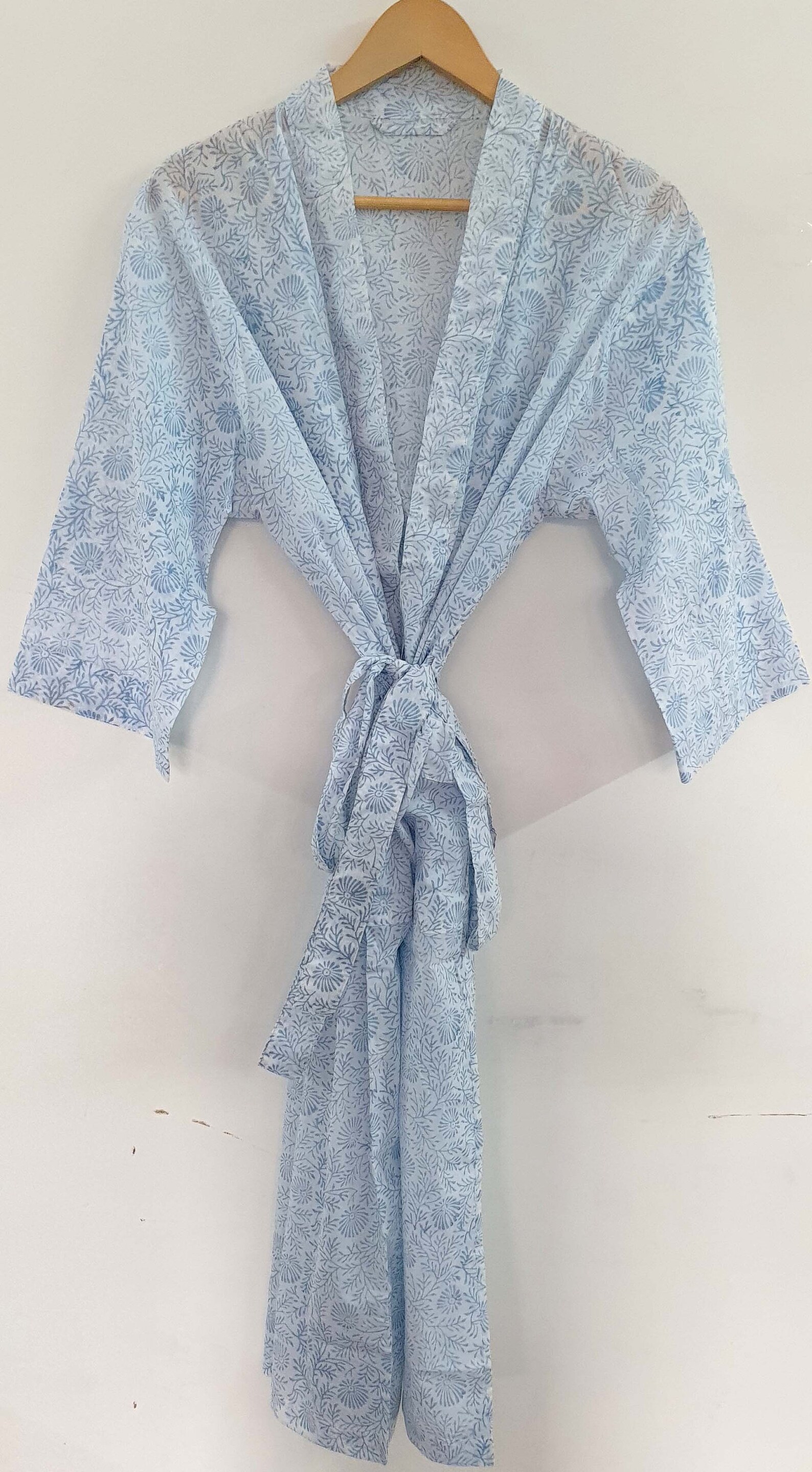 Kimono Cotton Kimono Bathrobe With Bag Gift For Her Bathrobe Etsy