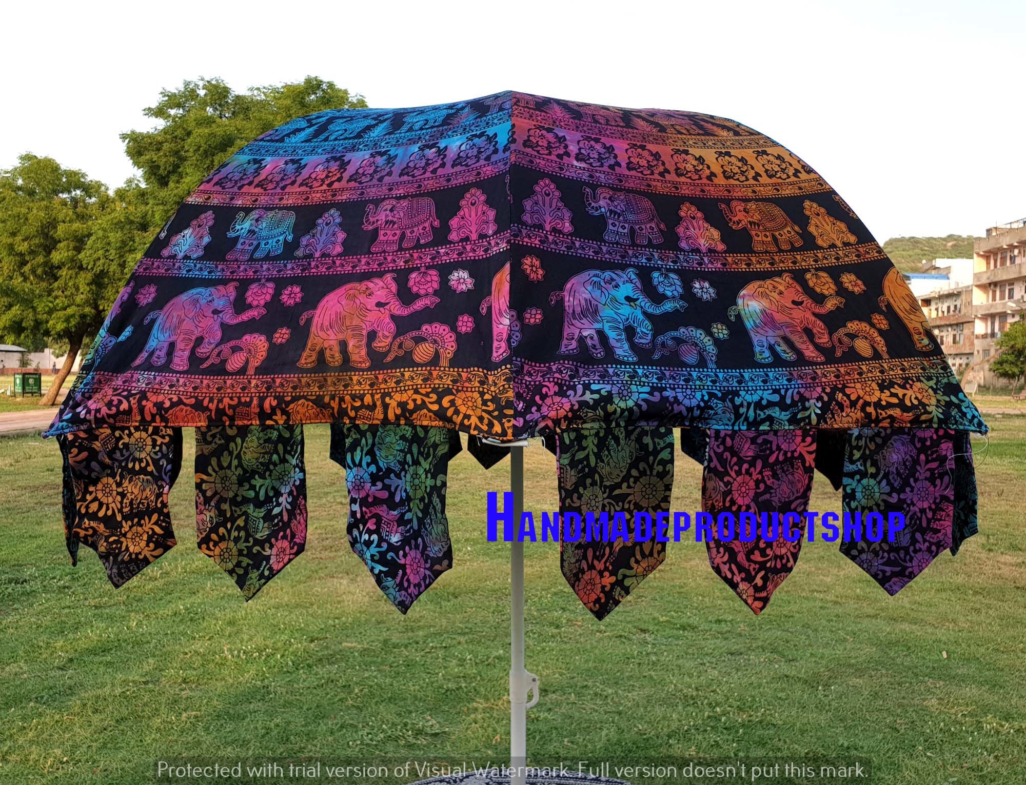 Large Size Umbrella Handmade Indian Bohemian Beach Umbrella Etsy