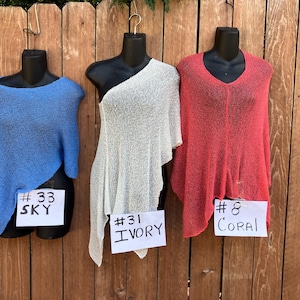 SALE Bali sheer knit lightweight poncho travel wedding bridesmaid versatile boho each color shown. limited quantities ELEVATE your wardrobe- image 16