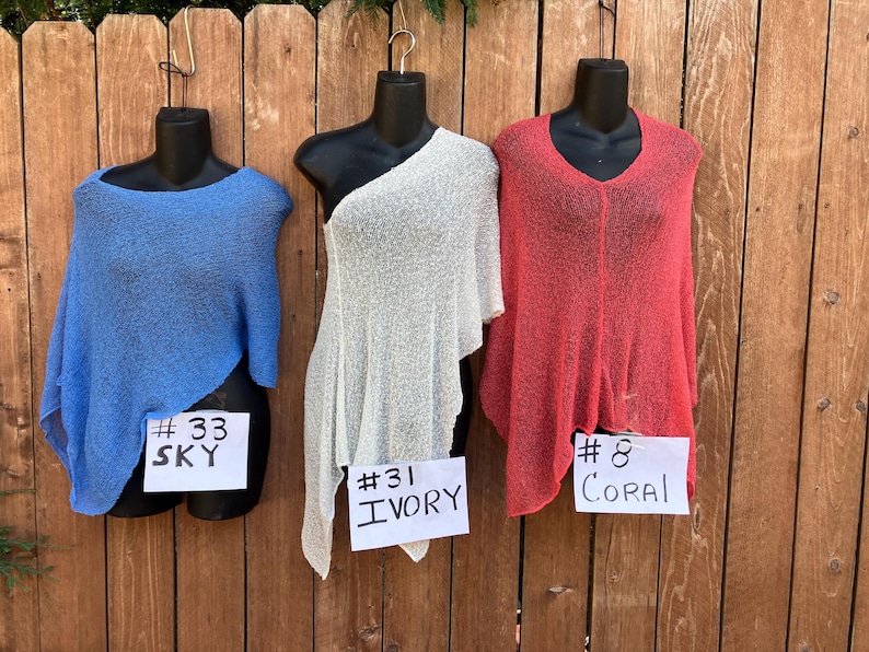 SALE Bali sheer knit lightweight poncho travel wedding bridesmaid versatile boho each color shown. limited quantities ELEVATE your wardrobe- image 16