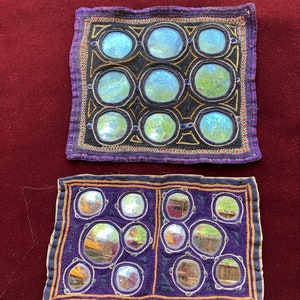 Indian Banjara vintage  embroidered mirror tribal costume DIY patches  # 506 p. . FREE shipping in USA