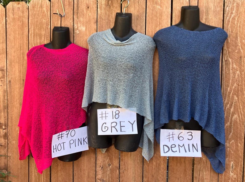 SALE Bali sheer knit lightweight poncho travel wedding bridesmaid versatile boho each color shown. limited quantities ELEVATE your wardrobe- image 15