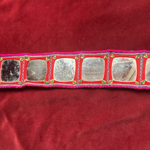 Large banjara mirror tribal vintage dance  costume belt. #295A. FREE shipping in USA