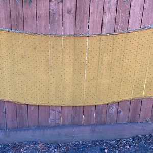 Bollywood chiffon   dupatta sunshine yellow bead sequin vintage dance costume Indian shawl #506  FREE shipping in USA