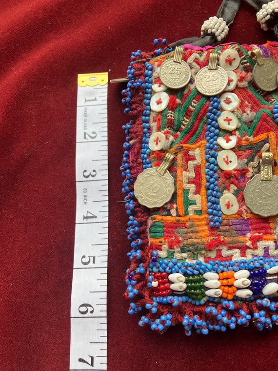 Afghan bag pouch   Kuchi tribal vintage hand embr… - image 5