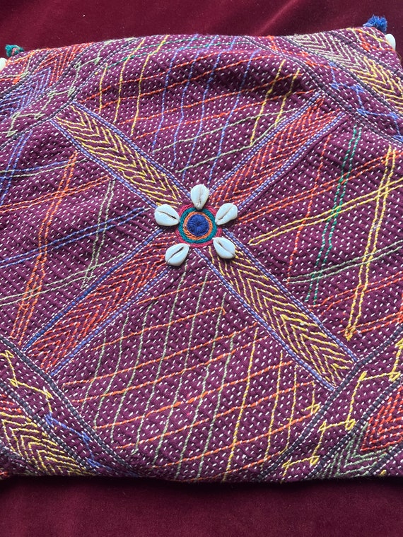 Banjara tribal vintage large shell embroidered do… - image 4